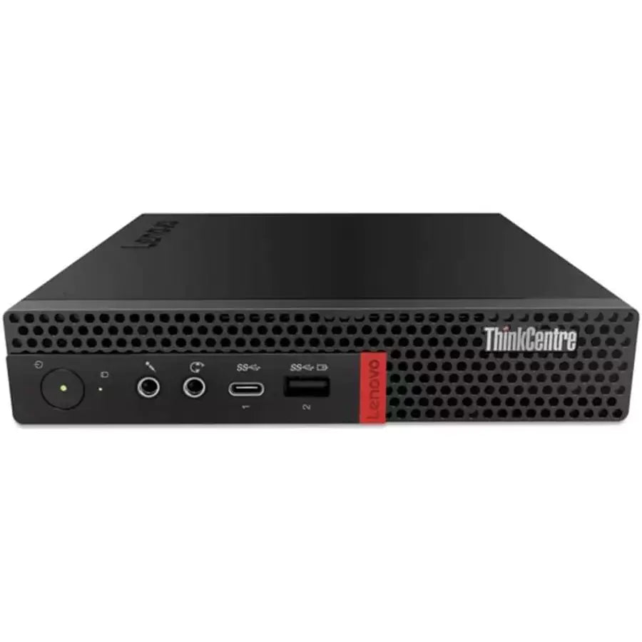 Mini PC Lenovo M920q posizionato orizzontalmente, con porte audio e USB visibili. Ideale per configurazioni desktop compatte. Mini PC Lenovo M920q posizionato orizzontalmente, con porte audio e USB visibili. Ideale per configurazioni desktop compatte.